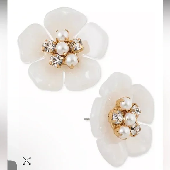 NWT On 34th Gold-Tone Color Pavé & Imitation Pearl Mother-of-Pearl Macy’s - Picture 5 of 5